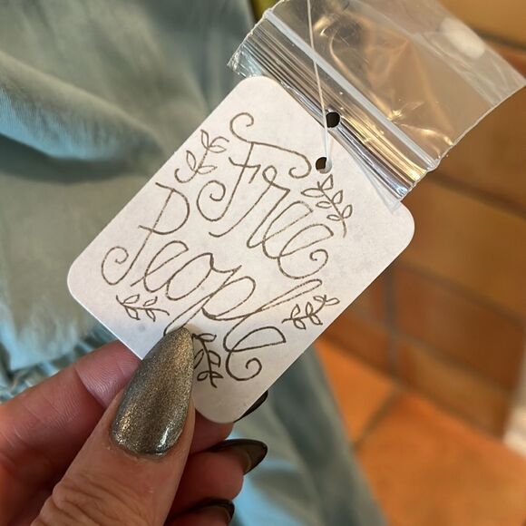 Free People Beach Pale Blue LightweightDrawstring Waist Maxi Dress, size M - Picture 7 of 10